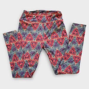 LulaRoe Pattern Soft Brushed Fabric Ankle Length Leggings Sz One Size